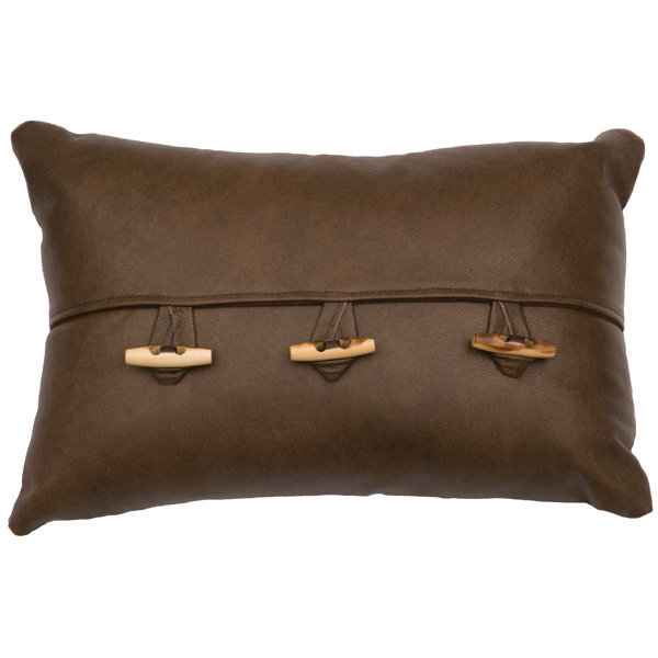 Wooded River Leather Lumbar Pillow Wayfair